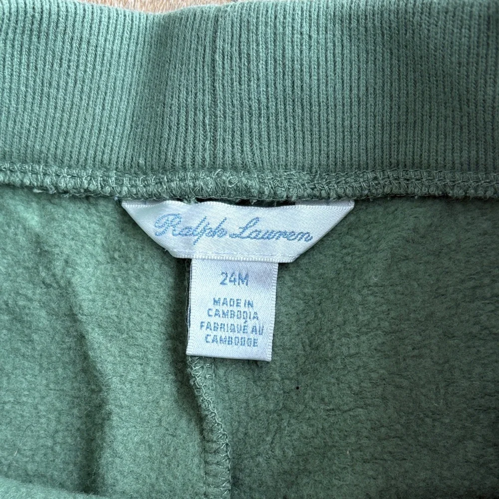 Ralph Lauren Girls Green Jogger Pants 24m